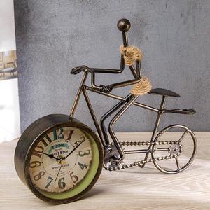 빈티지 유럽식 아이디어 자전거시계 장식소품