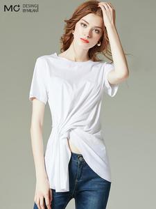 여름 신상 여성 캐주얼 프릴 반팔 레이스 티셔츠
